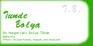 tunde bolya business card